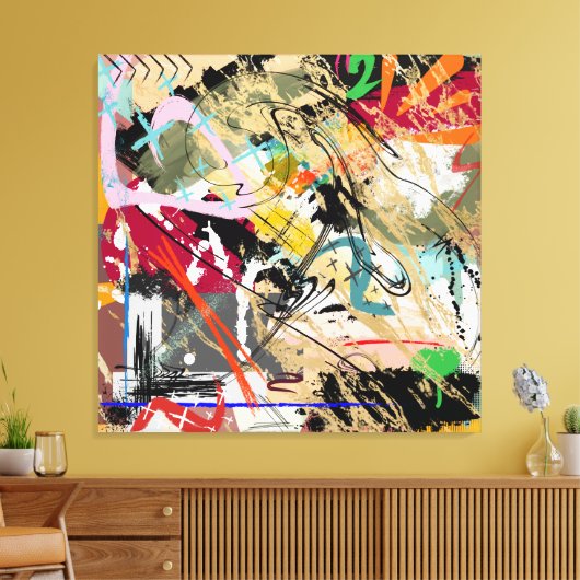 Crazy 2's canvas afdruk (Insitu (Woonkamer))