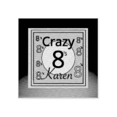 Crazy 8s gepersonaliseerd rubberstempel (Afrduk)