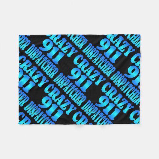 Crazy 911 Dispatcher Fleece Deken (Voorkant (Horizontaal))