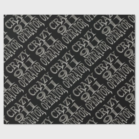 Crazy 911 Operator in Zilver Cadeaupapier (Vlak)
