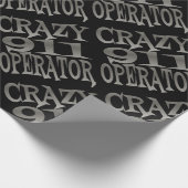 Crazy 911 Operator in Zilver Cadeaupapier (Hoek)