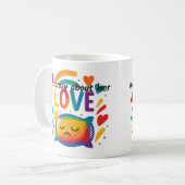 "Crazy About Her" Pride Mok | Regenboog LGBTQ+ Lie (Voorkant links)