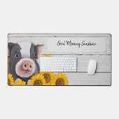 Crazy About the Boerderij Desk Mat - Varken in Zon (Keyboard & Muis)