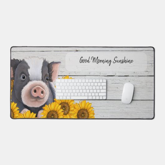 Crazy About the Boerderij Desk Mat - Varken in Zon (Keyboard & Muis)