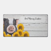 Crazy About the Boerderij Desk Mat - Varken in Zon (Voorkant)