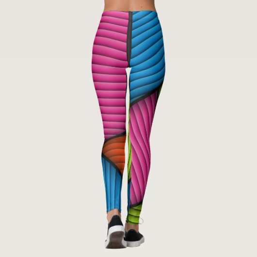 Crazy Abstract Funky Leggings (Achterkant)