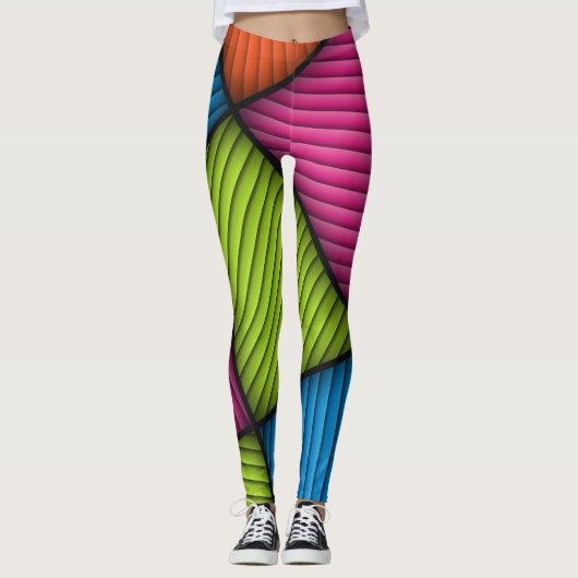 Crazy Abstract Funky Leggings (Voorkant)