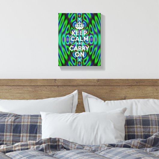 Crazy Abstract Keep Calm Canvas Afdruk (Insitu (Slaapkamer))