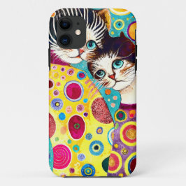 Crazy Abstracte Coole Katten Case-Mate iPhone Case