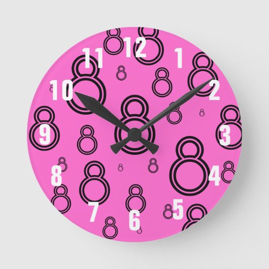 CRAZY ACHGHTS-klok Ronde Klok (Voorkant)