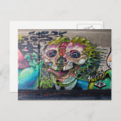 Crazy achtige horror Skull Graffiti Briefkaart (Voorkant / Achterkant)