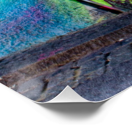 Crazy achtige horror Skull Graffiti Poster (Hoek)