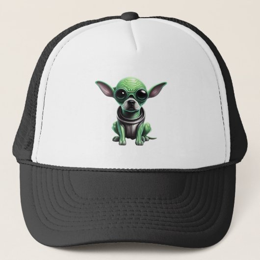 Crazy Alien hond Trucker Pet (Voorkant)