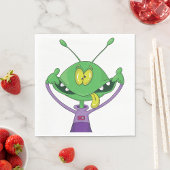 Crazy Alien Paper Napkins Servet
