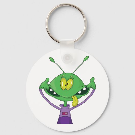 Crazy Alien Sleutelhanger (Voorkant)