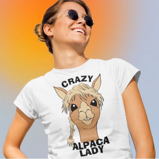 Crazy Alpaca Lady T-shirt