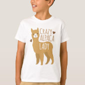 Crazy alpaca lady t-shirt (Voorkant)