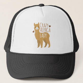 Crazy alpaca lady trucker pet