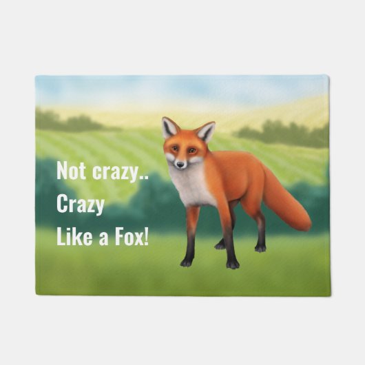 Crazy als een Fox Deurmat (Voorkant)