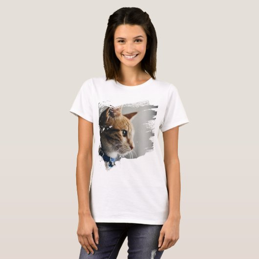 Crazy and Funny Cat T-shirt (Voorkant volledig)