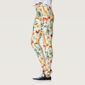 Crazy Animals Kleurrijke Patroon Leggings (Links)