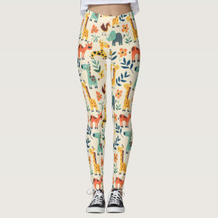 Crazy Animals Kleurrijke Patroon Leggings