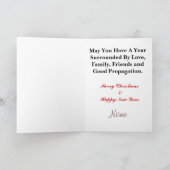 Crazy Antenna House Ham Radio Christmas Kaart (Binnen)