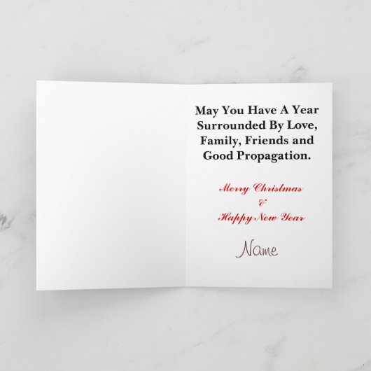 Crazy Antenna House Ham Radio Christmas Kaart (Binnen)