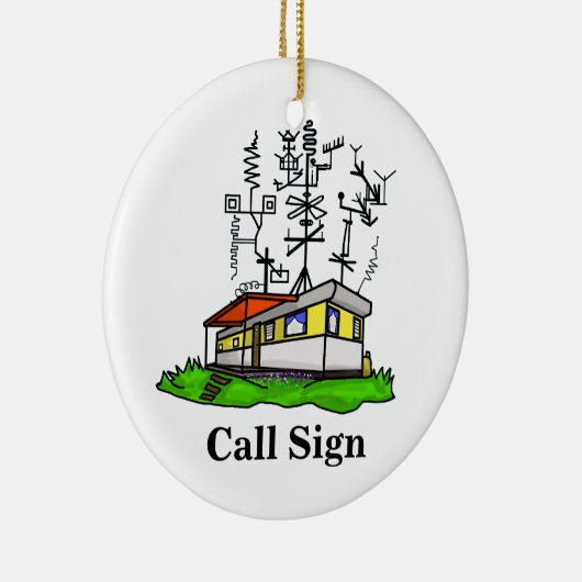 Crazy Antenna Mobile Home Ham Radio Ornament (Rechts)