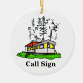 Crazy Antenna Mobile Home Ham Radio Ornament (Voorkant)