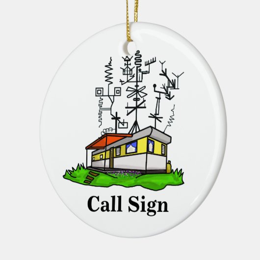 Crazy Antenna Mobile Home Ham Radio Ornament (Links)