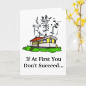 Crazy Antenna Mobile Home Ham Radio Wenskaart Kaart (Gele Bloem)