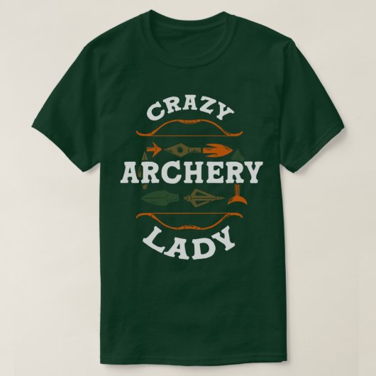 Crazy Archery Lady Archer T-shirt (Design voorkant)