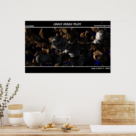 Crazy Assed Pilot Poster (Keuken)