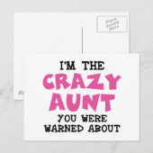 Crazy Aunt Briefkaart (Voorkant / Achterkant)