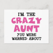 Crazy Aunt Briefkaart (Voorkant)