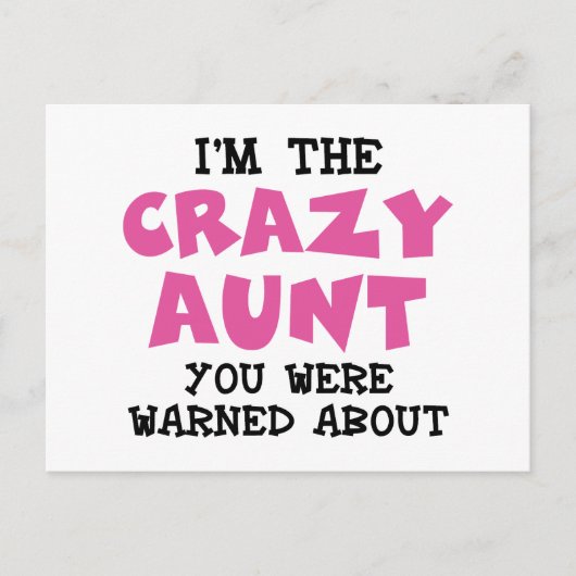 Crazy Aunt Briefkaart (Voorkant)
