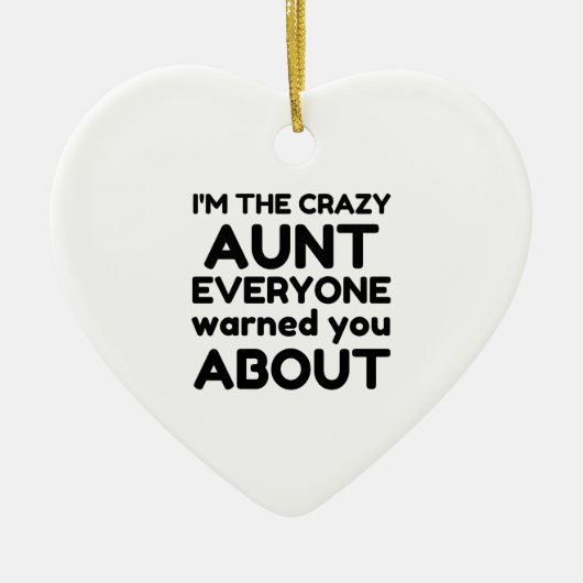 CRAZY AUNT KERAMISCH ORNAMENT (Voorkant)