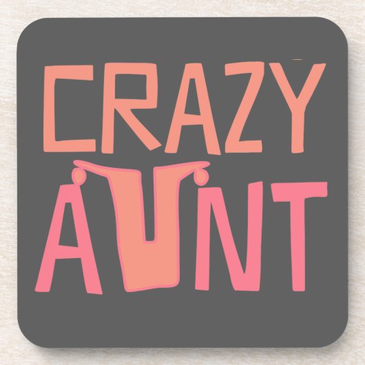 Crazy Aunt Onderzetter (Voorkant)