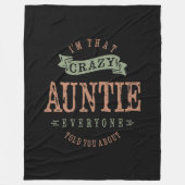 Crazy Auntie Fleece Deken (Voorkant)