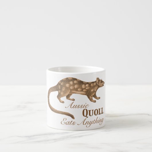 Crazy Australian Quoll eet alles wat een smakelijk Espresso Kop (Voorkant)