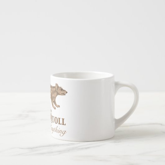 Crazy Australian Quoll eet alles wat een smakelijk Espresso Kop (Rechts)