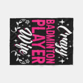 Crazy Badminton Speler Vrouw Shuttle Fleece Deken (Voorkant (Horizontaal))