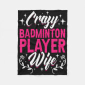 Crazy Badminton Speler Vrouw Shuttle Fleece Deken (Voorkant)