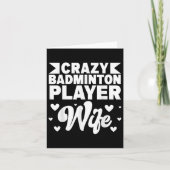 Crazy Badminton Speler Vrouw Shuttle Kaart (Voorkant)