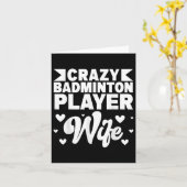 Crazy Badminton Speler Vrouw Shuttle Kaart (Gele Bloem)