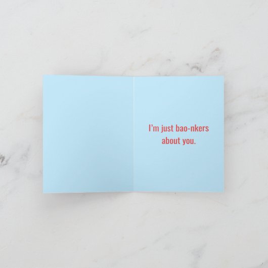 Crazy Bao You beroemd gemaakt door Funny Bao Bun P Kaart (Binnen)