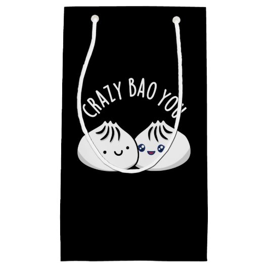 Crazy Bao You Funny Dimsum Pun Klein Cadeauzakje (Voorkant)