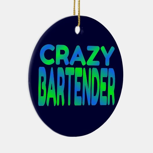 Crazy Bartender Keramisch Ornament (Rechts)