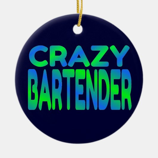 Crazy Bartender Keramisch Ornament (Voorkant)